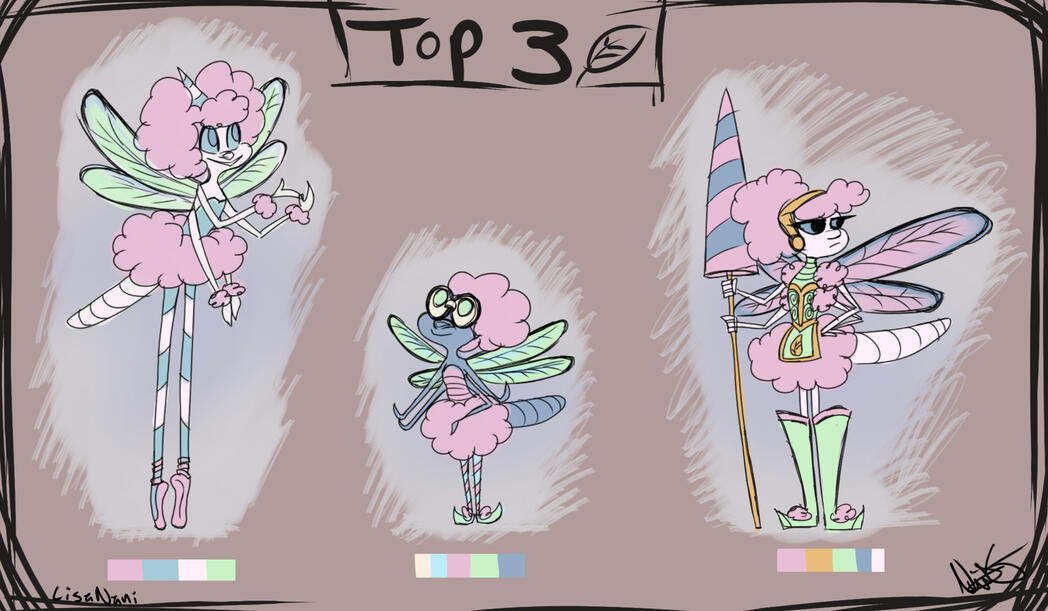 Cotton candy &amp; Dragonflies | Character Variants