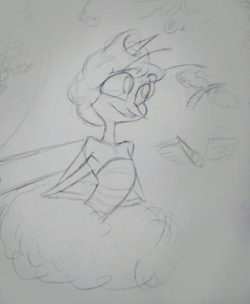 Cotton candy & Dragonflies | Concept sketch