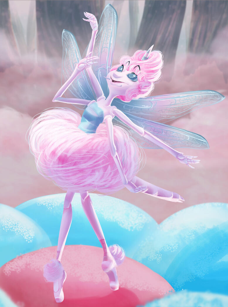 Cotton Candy & Dragonflies | Character design prompt